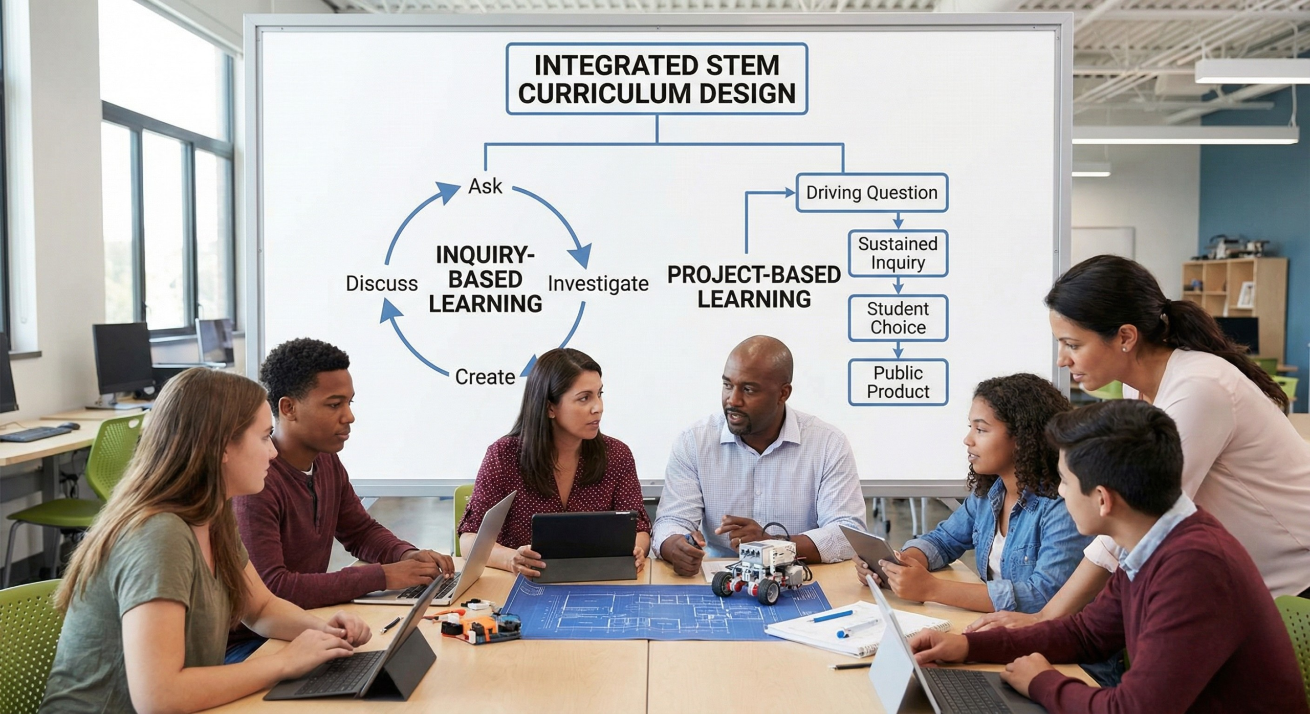 Integrated STEM Curriculum Design Using PBL and Inquiry-Based Learning