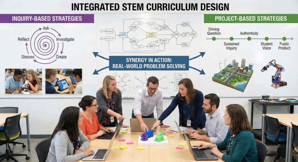 Integrated STEM curriculum design using inquiry-based and project-based instructional strategies